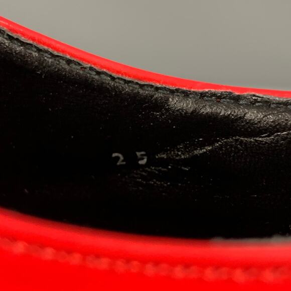 COMME des GARCONS Size 7 Red Leather Lace Up Shoes main image 8